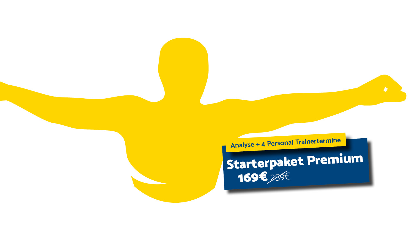 Werbung für die OptiMum Herbstaktion 2026: Analyse + 4 Personal Trainertermine = Starterpaket Premium für 169 Euro statt 259 Euro.